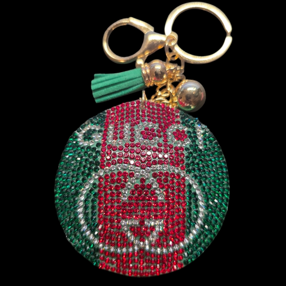Red and Green Double G Bag Charm